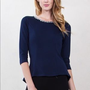 NWT Navy long sleeve blouse / Top